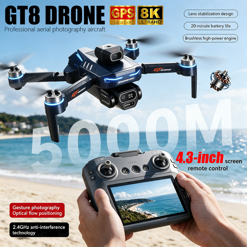 Drone Multispectral - NOWY Dron GT8 HD RC 4K