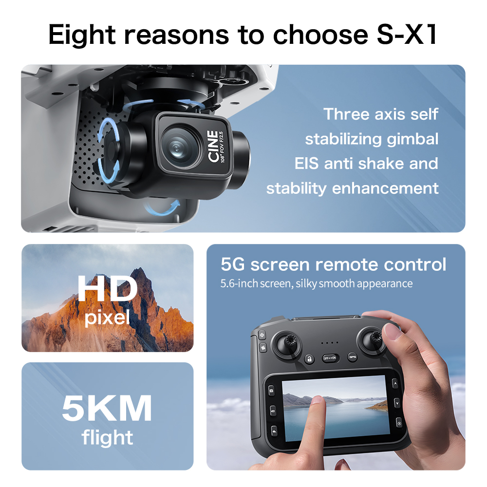 Oryginalny dron S-X1 8K HD Pro – Drone Multispectral recenzja i cena